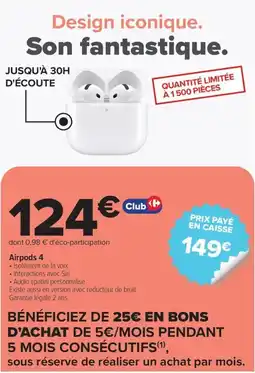 Carrefour Airpods 4 offre