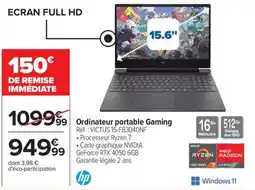 Carrefour HP Ordinateur portable Gaming offre