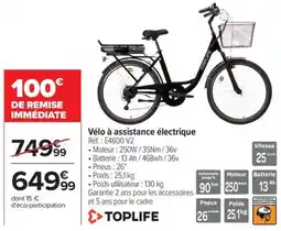 Carrefour TOPLIFE Vélo à assistance électrique offre