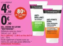 E.Leclerc Neutrogena - gel, creme ou lotion offre