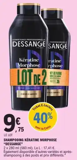 E.Leclerc Dessange - kératine morphose offre