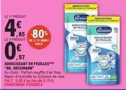 E.Leclerc Dr. beckmann - adoucissant en feuilles offre