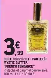 E.Leclerc French tendance - huile corporelle pailletée mystic glitter offre