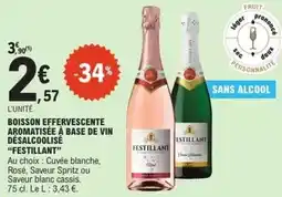 E.Leclerc Festillant - boisson effervescente aromatisée a base de vin désalcoolisé offre