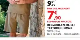 Super U Bermuda en maille texturee homme offre