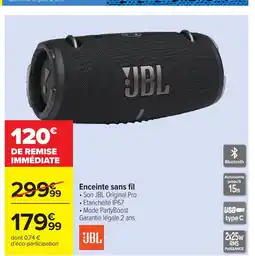 Carrefour JBL Enceinte sans fil offre
