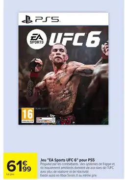Carrefour Jeu EA Sports UFC 6 pour PS5 offre