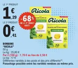 E.Leclerc RICOLA Bonbons offre