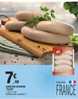 E.Leclerc ILLER Saucisse blanche offre