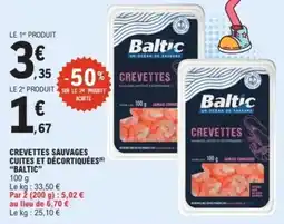 E.Leclerc BALTIC Crevettes sauvages cuites et décortiquées offre