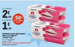 E.Leclerc ALSACE LAIT Fromage blanc bibeleskaes sur lit de fruits offre
