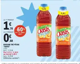 E.Leclerc OASIS Boisson thé pêche offre