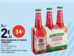 E.Leclerc SOMERSBY Bière aromatisée et fruitée offre