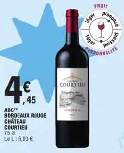 E.Leclerc Aoc bordeaux rouge château courtieu offre