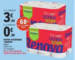 E.Leclerc RENOVA Papier hygiénique offre