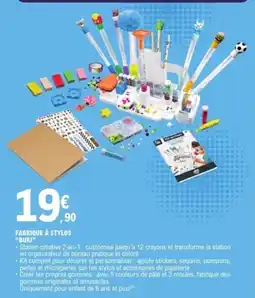 E.Leclerc BUKI Fabrique à stylos offre