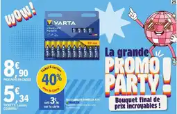 E.Leclerc VARTA Piles longlife power aa x20 offre