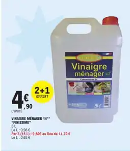 E.Leclerc FINISSIME Vinaigre ménager 14° offre