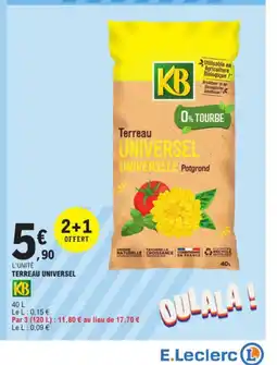 E.Leclerc KB Terreau universel offre