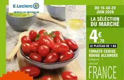 E.Leclerc Tomate cerise rouge allongée offre