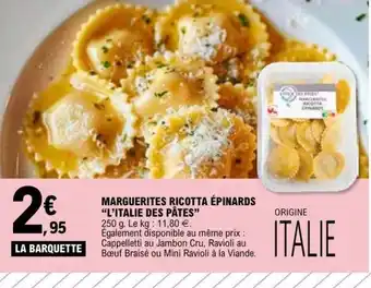 E.Leclerc L'ITALIE DES PÂTES Marguerites ricotta épinards offre