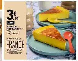 E.Leclerc 4 parts de flan nature offre