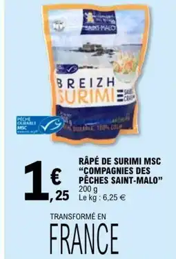 E.Leclerc COMPAGNIES DES PÊCHES SAINT-MALO Râpé de surimi msc offre