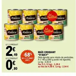 E.Leclerc D'AUCY Maïs croquant offre