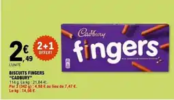 E.Leclerc CADBURY Biscuits fingers offre