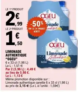 E.Leclerc OGEU Limonade authentique offre