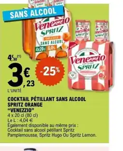 E.Leclerc VENEZZIO Cocktail pétillant sans alcool spritz orange offre