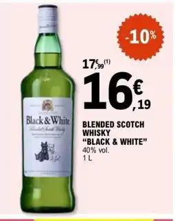 E.Leclerc BLACK WHITE Blended scotch whisky offre