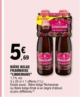 E.Leclerc LINDEMANS Bière belge framboise offre