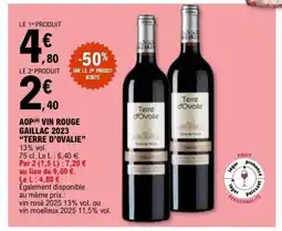 E.Leclerc TERRE D'OVALIE Aop vin rouge gaillac 2023 offre