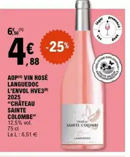 E.Leclerc CHÂTEAU SAINTE COLOMBE Aop vin rosé languedoc l'envol hve3 2025 offre