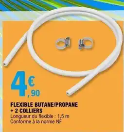 E.Leclerc Flexible butane/propane + 2 colliers offre