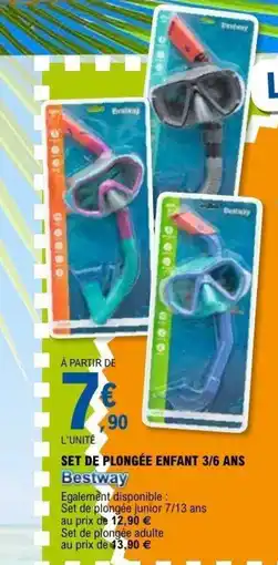 E.Leclerc BESTWAY Set de plongée enfant 3/6 ans offre