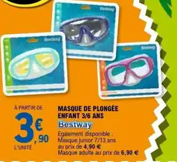E.Leclerc BETSWAY Masque de plongée enfant 3/6 ans offre