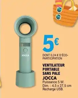 E.Leclerc JOCCA Ventilateur portable sans pale offre