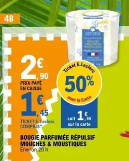 E.Leclerc Bougie parfumée répulsif mouches & moustiques offre
