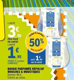 E.Leclerc Bougie parfumée répulsif mouches & moustiques offre
