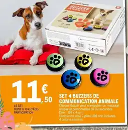 E.Leclerc Set 4 buzzers de communication animale offre
