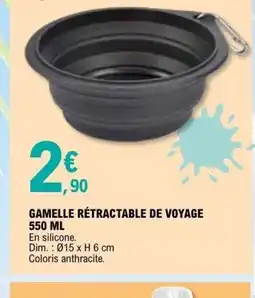 E.Leclerc Gamelle rétractable de voyage offre