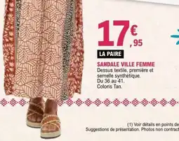 E.Leclerc Sandale ville femme offre