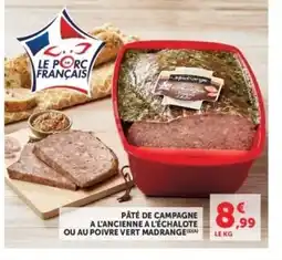 Hyper U Pâté de campagne a l'ancienne a l'échalote ou au poivre vert madrange offre
