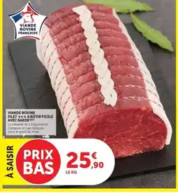 Hyper U Viande bovine filet a rotir ficelé avec barde offre