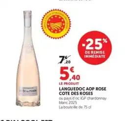 Hyper U Languedoc aop rose cote des roses offre