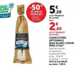 Hyper U PERE 3 FILS Charcuterie artisanale bleu-blanc-coeur offre