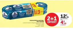 Hyper U PETIT NAVIRE Thon entier au naturel offre