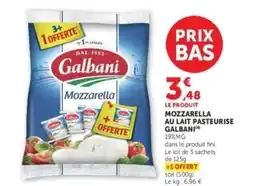 Hyper U GALBANI Mozzarella au lait pasteurise offre